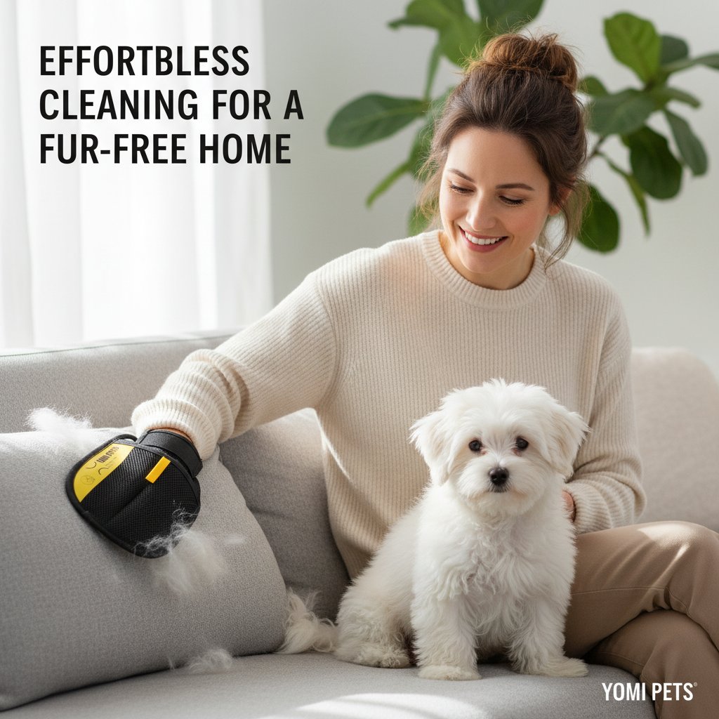 YOMI PETS Pet hair cleaning gloves