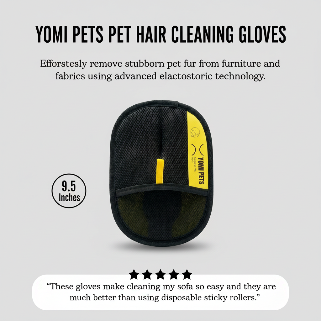 YOMI PETS Pet hair cleaning gloves