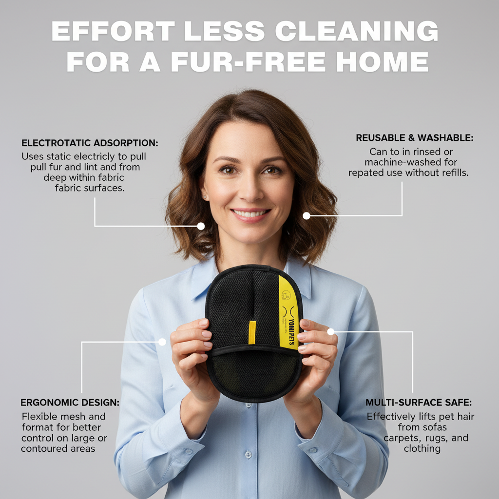 YOMI PETS Pet hair cleaning gloves